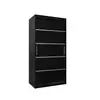Buy Verona 01 Sliding Door Wardrobe 100cm, Colour: Black, Item Width: 100 from Furnituretta