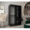 Buy Verona 01 Sliding Door Wardrobe 120cm, Colour: Black, Item Width: 120, 12 from Furnituretta