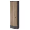 Buy Marco Tall Hallway Cabinet – Oak Artisan & Anthracite Finish with Hinged Doors from Furnituretta