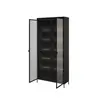 Buy Trend TR-07 Tall Display Cabinet 92cm, Colour: Black Matt, Item Width: 34, 6 from Furnituretta