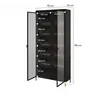 Buy Trend TR-07 Tall Display Cabinet 92cm, Colour: Black Matt, Item Width: 34, 7 from Furnituretta