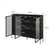 Buy Trend TR-08 Display Cabinet 150cm, Colour: Black Matt, Item Width: 150, 6 from Furnituretta