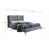 Buy Tuscany Double Bed Frame: Quality Upholstery and Design, Colour: Grey, Size: 4ft 6/Double, Item Width: 155, 2 from Furnituretta