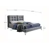 Buy Tuscany King Size Bed Frame: Quality Upholstery and Design, Colour: Grey, Size: 5ft/King , Item Width: 170, 2 from Furnituretta