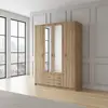 Buy Melrose Sonoma Oak Effect 4 Door 2 Drawer Wardrobe from Furnituretta