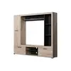 Buy Duns Grey Oak Effect and Black Entertainment Unit Wall TV Cabinet, 3 from Furnituretta