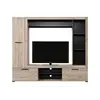 Buy Duns Grey Oak Effect and Black Entertainment Unit Wall TV Cabinet, 4 from Furnituretta