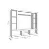 Buy Duns Grey Oak Effect and Black Entertainment Unit Wall TV Cabinet, 5 from Furnituretta