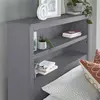 Buy Oscar Grey Wooden Ottoman Storage Bed – Single (3ft) with Bookcase Headboard, Colour: Grey, Bed Size: Single (3ft), Item Width: 113, 7 from Furnituretta
