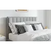 Buy Rhodes Grey Velvet Ottoman Bed – Double 4ft6 with Storage & Deep Headboard, Colour: Grey, Bed Size: Double (4ft6), 5 from Furnituretta