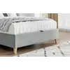 Buy Rhodes Grey Velvet Ottoman Bed – Double 4ft6 with Storage & Deep Headboard, Colour: Grey, Bed Size: Double (4ft6), 6 from Furnituretta