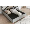 Buy Rhodes Grey Velvet Ottoman Bed – Double 4ft6 with Storage & Deep Headboard, Colour: Grey, Bed Size: Double (4ft6), 8 from Furnituretta