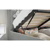 Buy Rhodes Grey Velvet Ottoman Bed – Double 4ft6 with Storage & Deep Headboard, Colour: Grey, Bed Size: Double (4ft6), 9 from Furnituretta