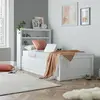 Buy Enzo White Wooden 3‑Drawer Storage Bed – Single 3ft with Bookcase Headboard, Colour: White, Bed Size: Single (3ft), 4 from Furnituretta