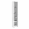 Buy Stylish 4-Shelf White Bookcase for Small Spaces from Furnituretta
