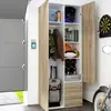 Buy Space-Saving Wardrobe in Oak: 2 Doors & 3 Drawers, 7 from Furnituretta