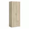 Buy Space-Saving Wardrobe in Oak: 2 Doors & 3 Drawers from Furnituretta