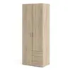 Buy Space-Saving Wardrobe in Oak: 2 Doors & 3 Drawers, 4 from Furnituretta