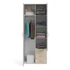 Buy Space-Saving Wardrobe in Oak: 2 Doors & 3 Drawers, 9 from Furnituretta