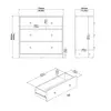 Buy Modern White Chest of 3 Drawers for Stylish Storage, 9 from Furnituretta