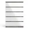 Buy Stylish Naia 5-Drawer Chest in Concrete and Glossy White, 2 from Furnituretta