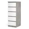 Buy Maximize Space with Naia Narrow Chest in Concrete & White, 3 from Furnituretta