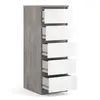 Buy Maximize Space with Naia Narrow Chest in Concrete & White, 4 from Furnituretta