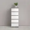 Buy Maximize Space with Naia Narrow Chest in Concrete & White, 5 from Furnituretta
