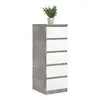Buy Maximize Space with Naia Narrow Chest in Concrete & White, 6 from Furnituretta
