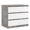 Buy Elegant Storage: Naia Chest of 3 Drawers in Gloss Finish from Furnituretta