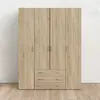 Buy Elegant Space Wardrobe: 4 Doors and 3 Drawers, Colour: Oak, Item Width: 154, 7 from Furnituretta