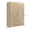 Buy Elegant Space Wardrobe: 4 Doors and 3 Drawers, Colour: Oak, Item Width: 154, 10 from Furnituretta
