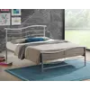 Buy Elegant Waverley Metal Bed with Waved Headboard, Colour: Silver, Size: 3ft/Single, Item Width: 102, 3 from Furnituretta