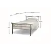 Buy Elegant Waverley Metal Bed with Waved Headboard, Colour: Silver, Size: 3ft/Single, Item Width: 102, 2 from Furnituretta