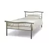 Buy Elegant Waverley Metal Bed with Waved Headboard, Colour: Silver, Size: 4ft 6/Double, Item Width: 148 from Furnituretta
