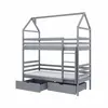 Buy Wooden Bunk Bed Alex with Storage Grey, Colour: Grey, Mattress Option: Foam Mattresses, 3 from Furnituretta