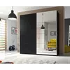 Buy Beta Sliding Door Wardrobe, Colour: Black Matt, Item Width: 180 from Furnituretta