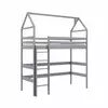 Buy Wooden Gloria Loft Bed – Space-Saving Style for Kids, Colour: Grey, Mattresses: Foam/Bonnell Mattress, 4 from Furnituretta