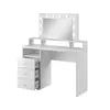 Buy Diva 49 Dressing Table with 3 Drawers and Mirror White, 2 from Furnituretta