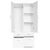 Buy Snow 03 Hinged Door Wardrobe 92cm, 2 from Furnituretta