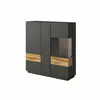Buy Silke 46 Large Display Cabinet [Right], Colour: Matera / Wotan Oak, Item Width: 130 from Furnituretta