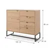 Buy Amber Sideboard Cabinet Oak Artisan 103cm, 5 from Furnituretta