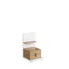 Buy Massi MS-08 Bedside Table, Colour: Natural Hickory, Side: Left, Item Width: 43, 2 from Furnituretta