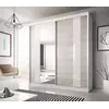 Buy Multi 32 Sliding Mirror Door Wardrobe 233cm, Colour: White Matt, Item Width: 233 from Furnituretta