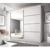 Buy Multi 35 Sliding Mirror Door Wardrobe White Matt 183cm, Colour: White Matt, Item Width: 183 from Furnituretta