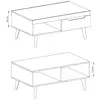 Buy Nordi Coffee Table, Colour: White Gloss, Item Width: 107, 3 from Furnituretta