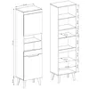 Buy Nordi Tall Display Cabinet, Colour: White Gloss, Item Width: 53, 3 from Furnituretta