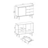 Buy Primo Sideboard Cabinet, 3 from Furnituretta