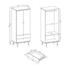 Buy Primo 2 Door Wardrobe, 3 from Furnituretta