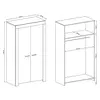 Buy Sky 2 Door Wardrobe, Colour: Oak Country, Item Width: 110, 3 from Furnituretta